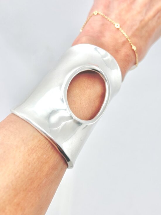 Robert Lee Morris Jewelry - RARE Vintage Massive 110 Grams Sterling Silver RLM Cuff